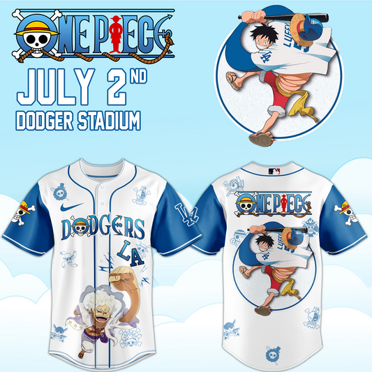 ,.ONE PIECE Night with the Los Angeles Dogger 2026 Jersey 5