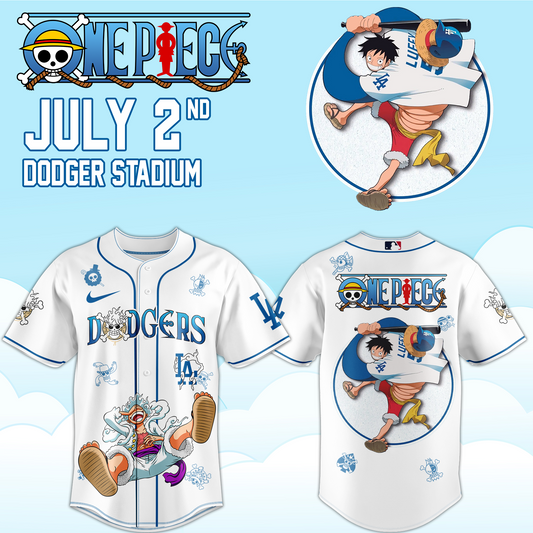 ,.ONE PIECE Night with the Los Angeles Dogger 2026 Jersey 2