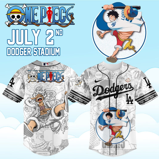 ,.ONE PIECE Night with the Los Angeles Dogger 2026 Jersey 6