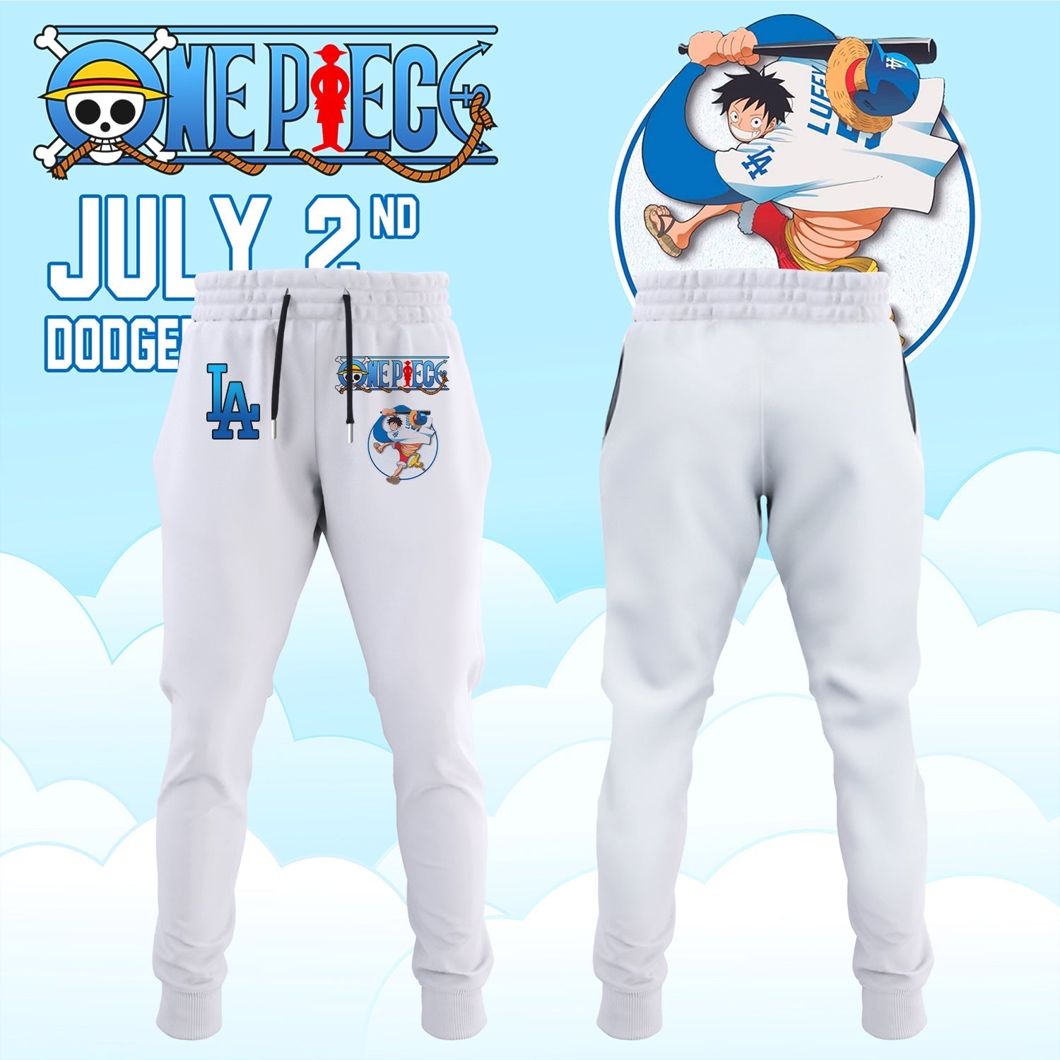 ,.ONE PIECE Night with the Los Angeles Dogger 2026 Jersey 5