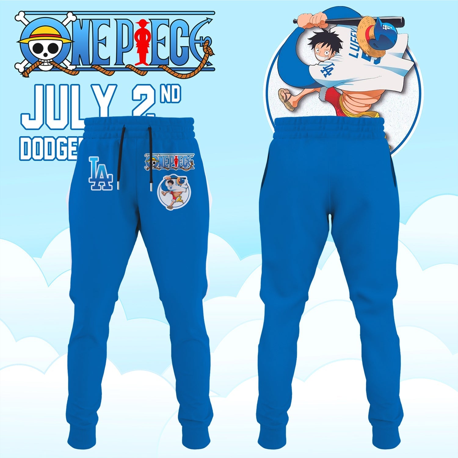,.ONE PIECE Night with the Los Angeles Dogger 2026 Jersey 5