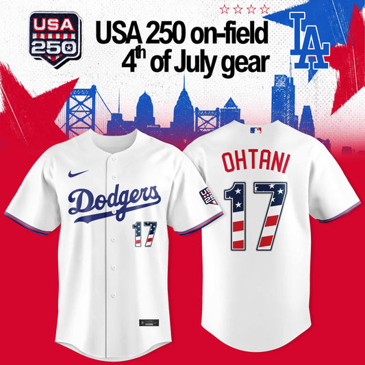 LOS ANGELES DODGERS OHTANI X USA 250 ON-FIELD – 4TH OF JULY JERSEY COLLECTION