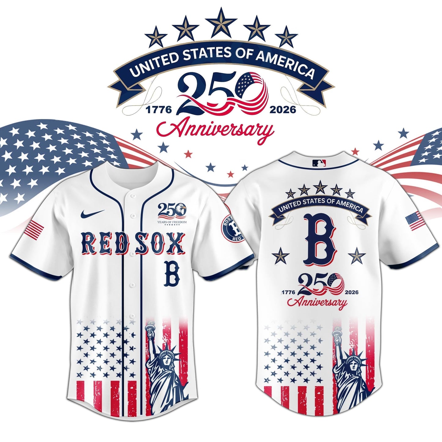 BOS Red Sox special America’s 250th Anniversary Limited Edition Jersey