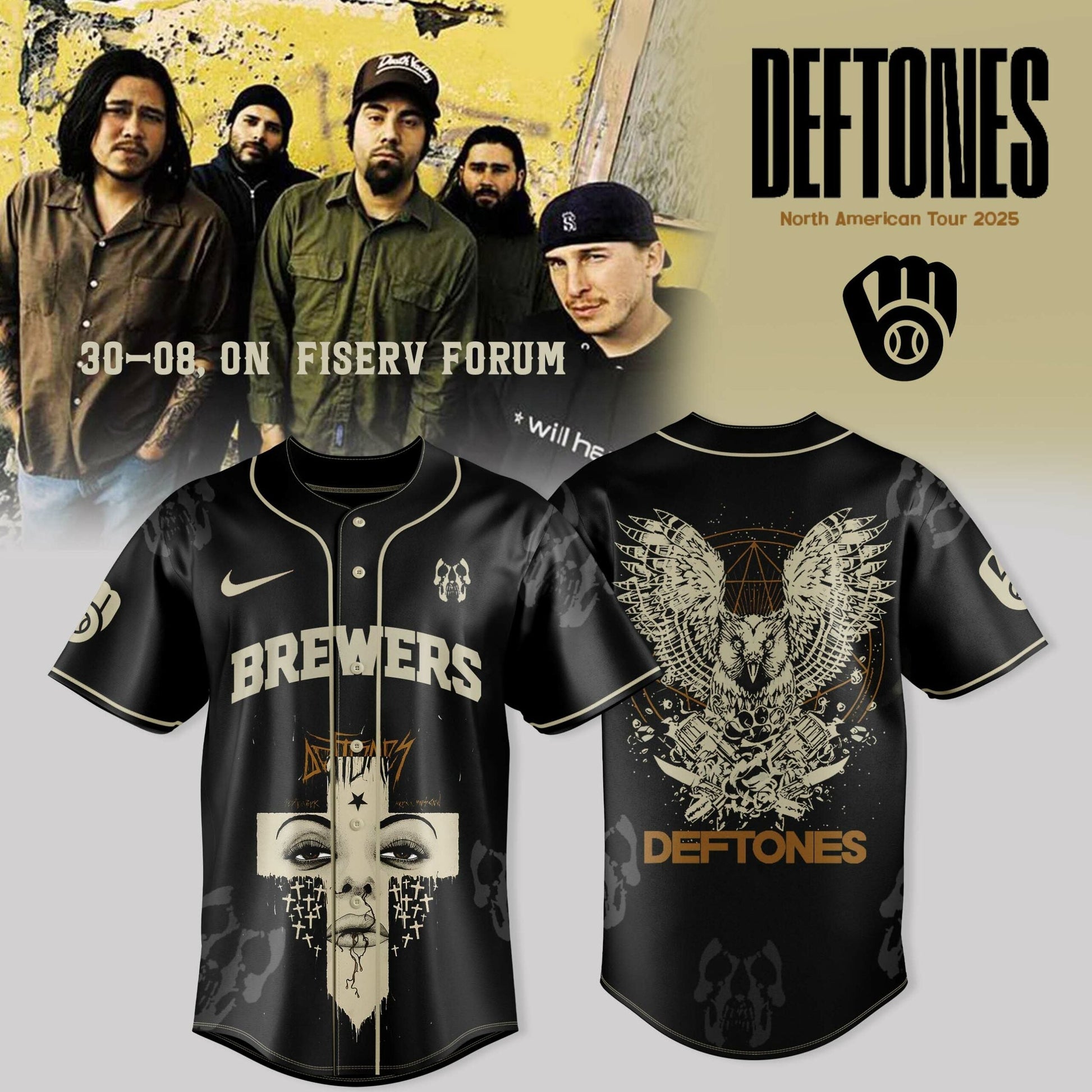 Milwaukee Brewers X DEFTONES NA TOUR FALL 2025