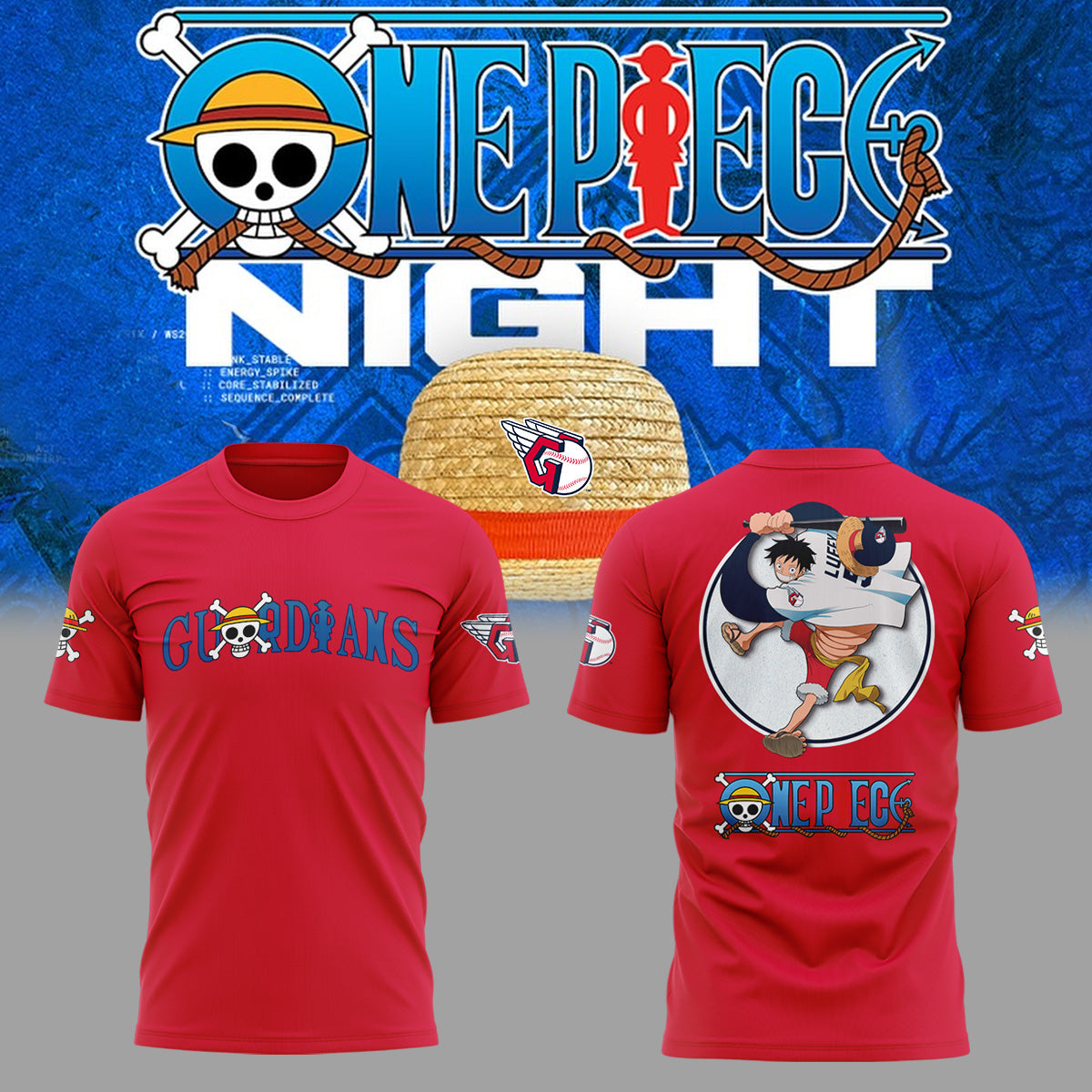 CLE ⚾ One Piece Night TShirt