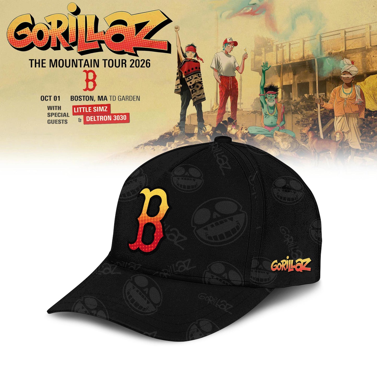 Boston Red Sox x Gorillaz ‘The Mountain Tour 2026’ Limited Edition Jersey