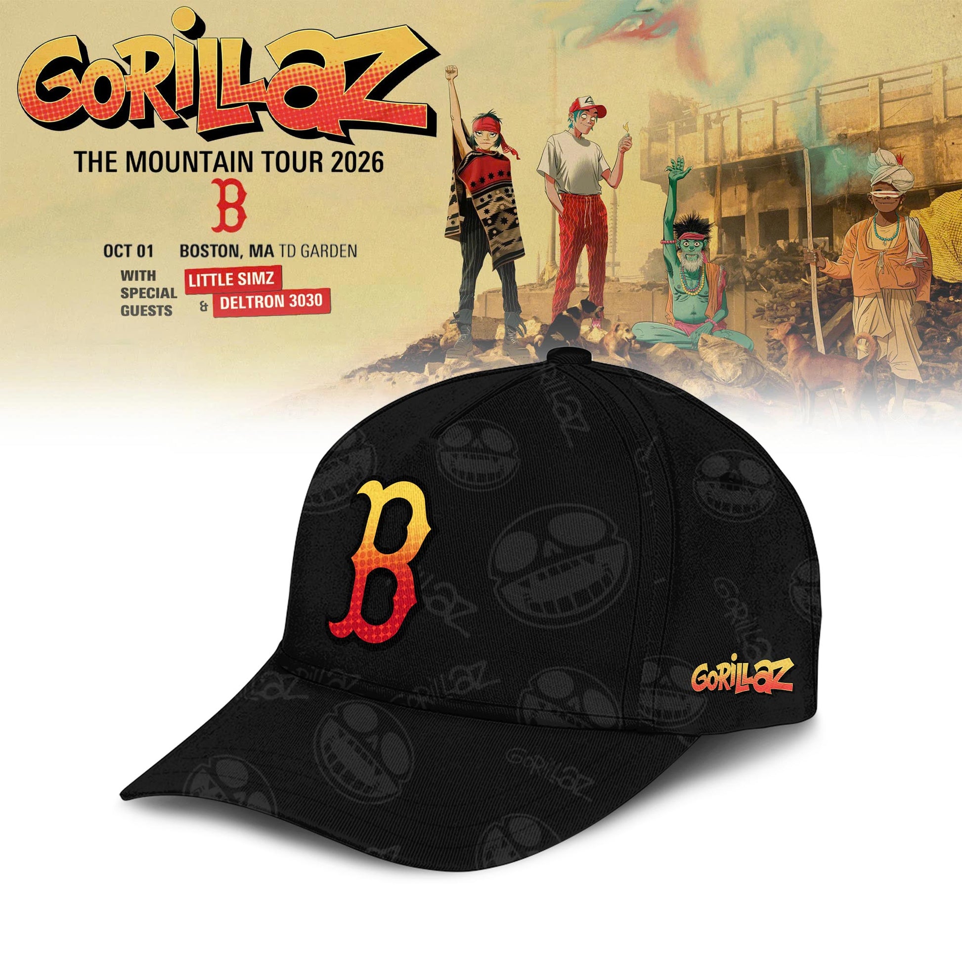 Boston Red Sox x Gorillaz ‘The Mountain Tour 2026’ Limited Edition Jersey