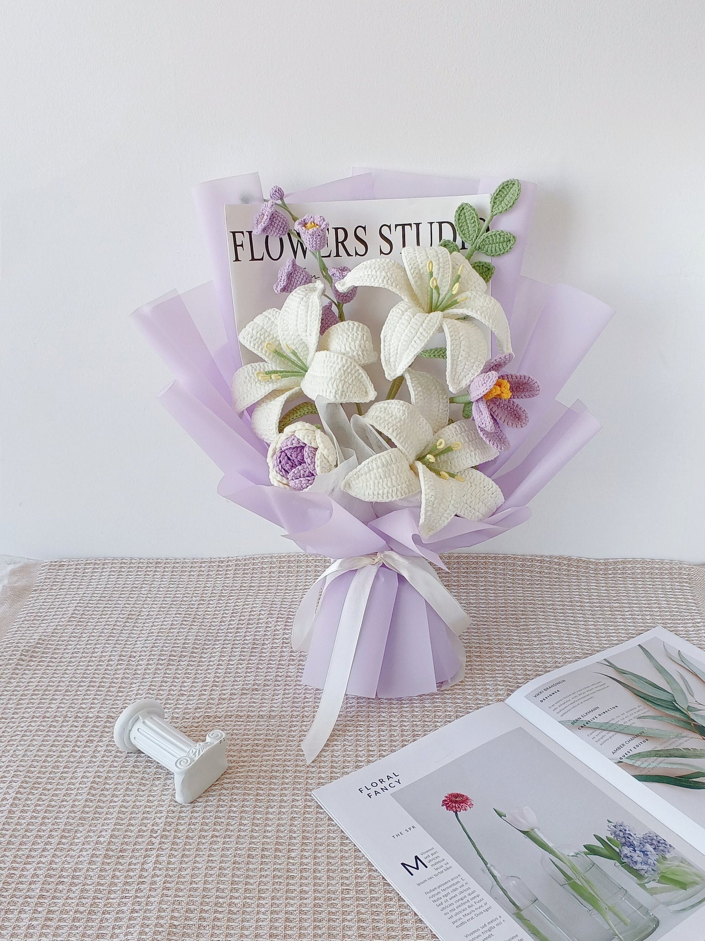 Crochet Lily & Tulip Bouquet: Handmade Everlasting Floral Gift
