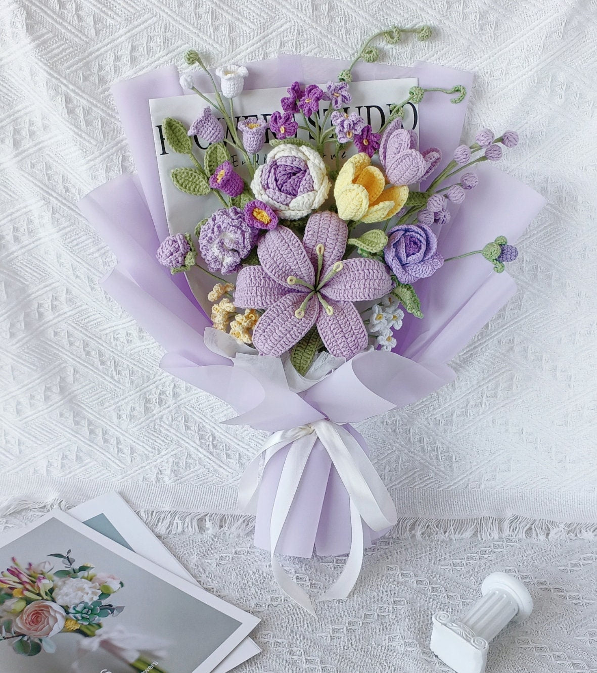 Handmade Crochet Flower Bouquet: Everlasting Floral Gift