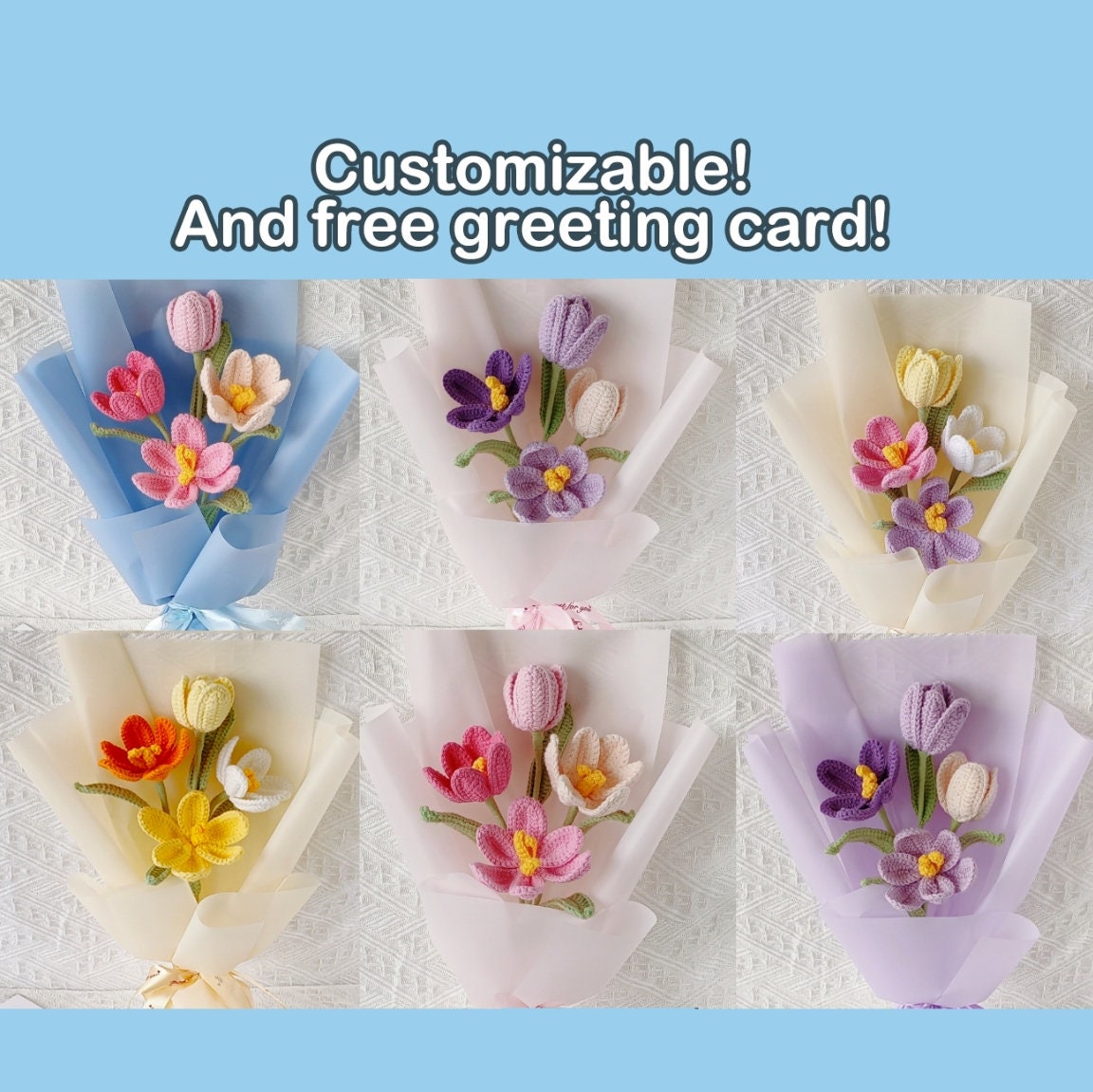 Crochet Tulip Flower: Handmade Everlasting Flowers