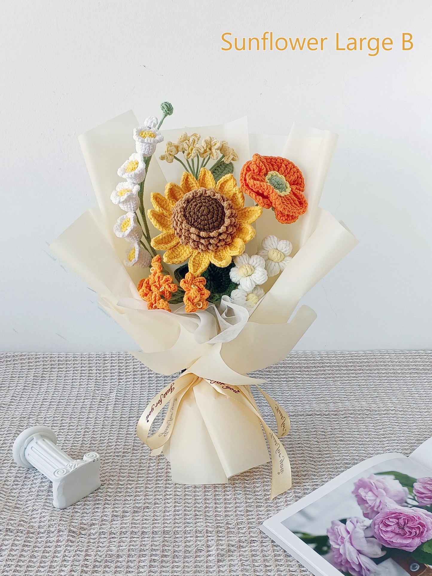 Crochet Sunflower Bouquet: Handmade Everlasting Gift