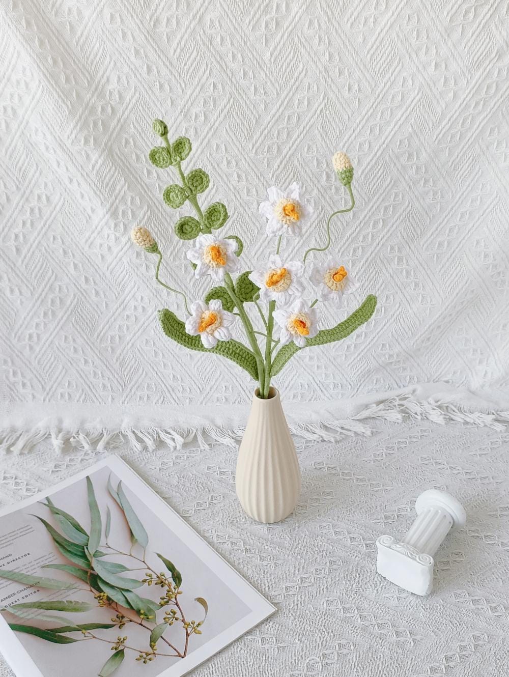 Crochet Daffodil Bouquet: Handmade December Birth Flower Gift