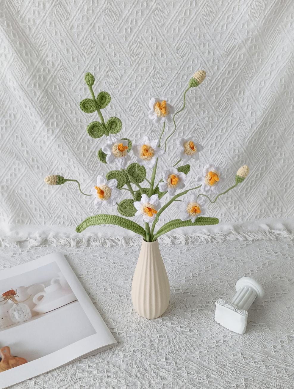 Crochet Daffodil Bouquet: Handmade December Birth Flower Gift