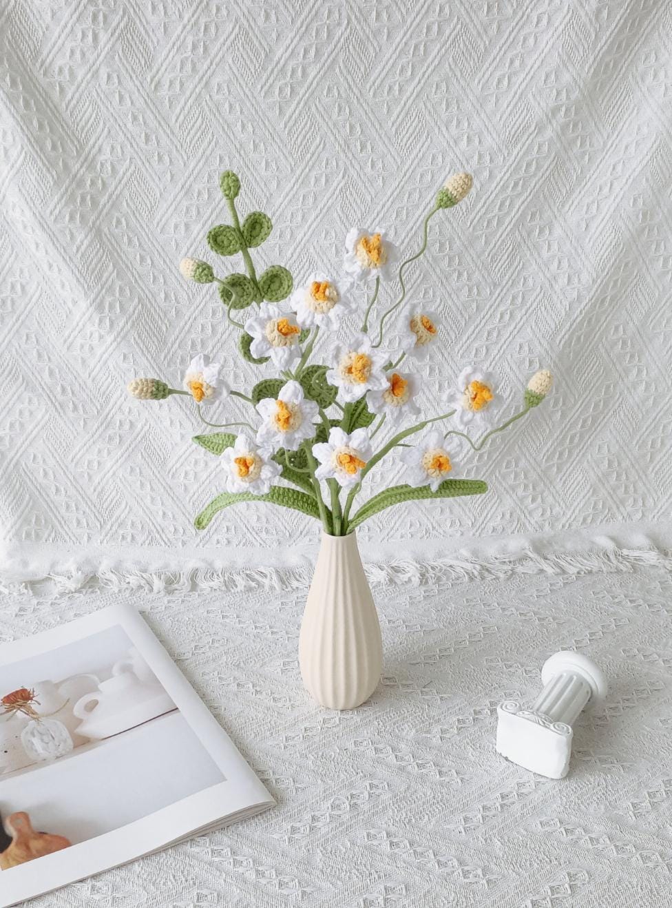 Crochet Daffodil Bouquet: Handmade December Birth Flower Gift