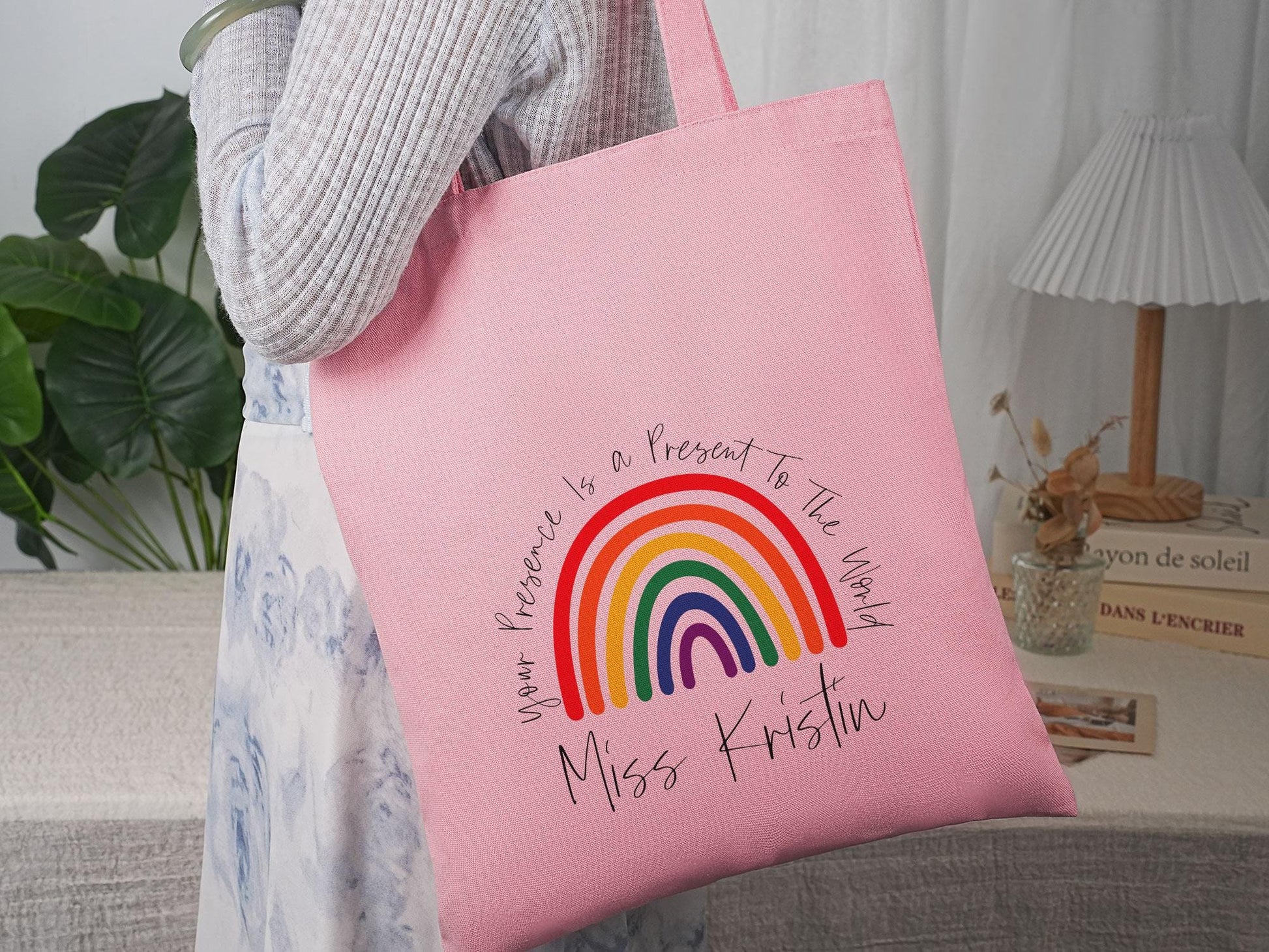 Personalized School Bag for Her/Children, Teacher Name Tote Bag, Teacher Bag, Back to School Gift, Teacher Gift, Tote Bag, Appreciation Gift