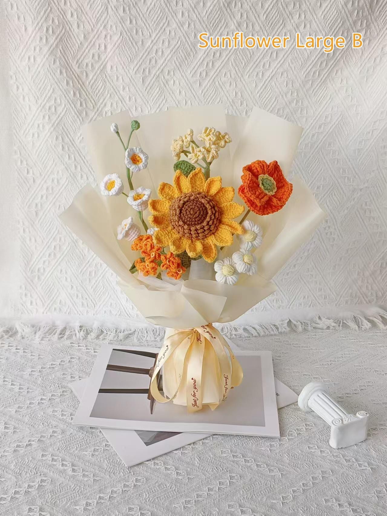 Crochet Sunflower Bouquet: Handmade Everlasting Sunflower Floral Gift