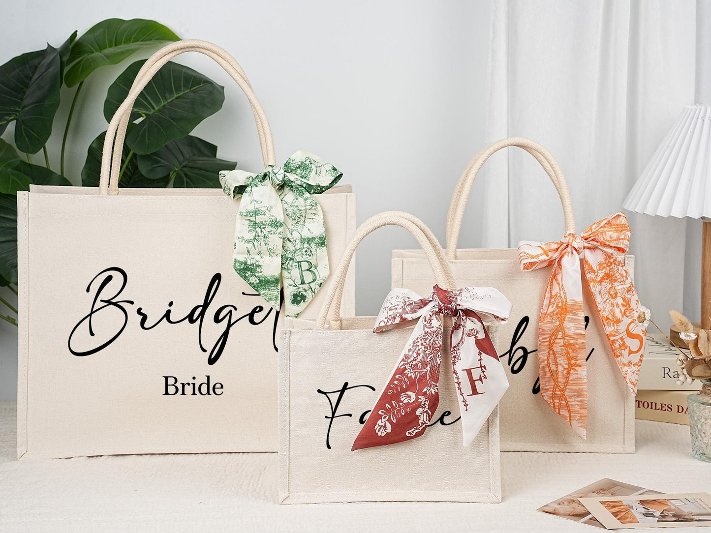 Personalized Bridesmaid Handbags, Bridesmaid Gift Canvas Bags, Bachelorette Party Bags, Bridesmaid Gifts, Bridal Party Gifts, Beach Handbags