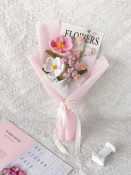 Birthday wrapped everlasting flowers bouquet for holiday and gifts