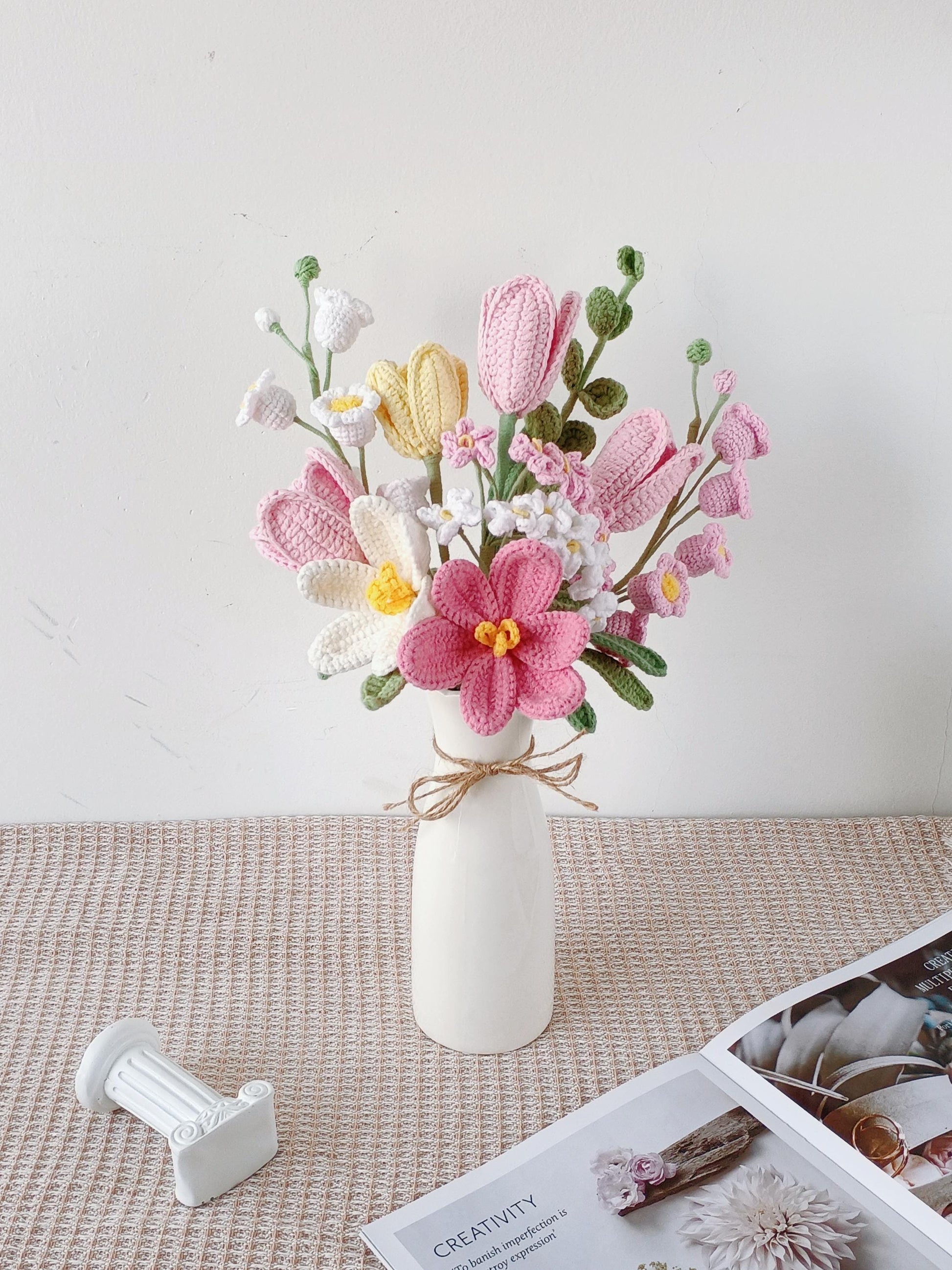 Crochet Tulip Bouquet: Handmade Everlasting Floral Gift