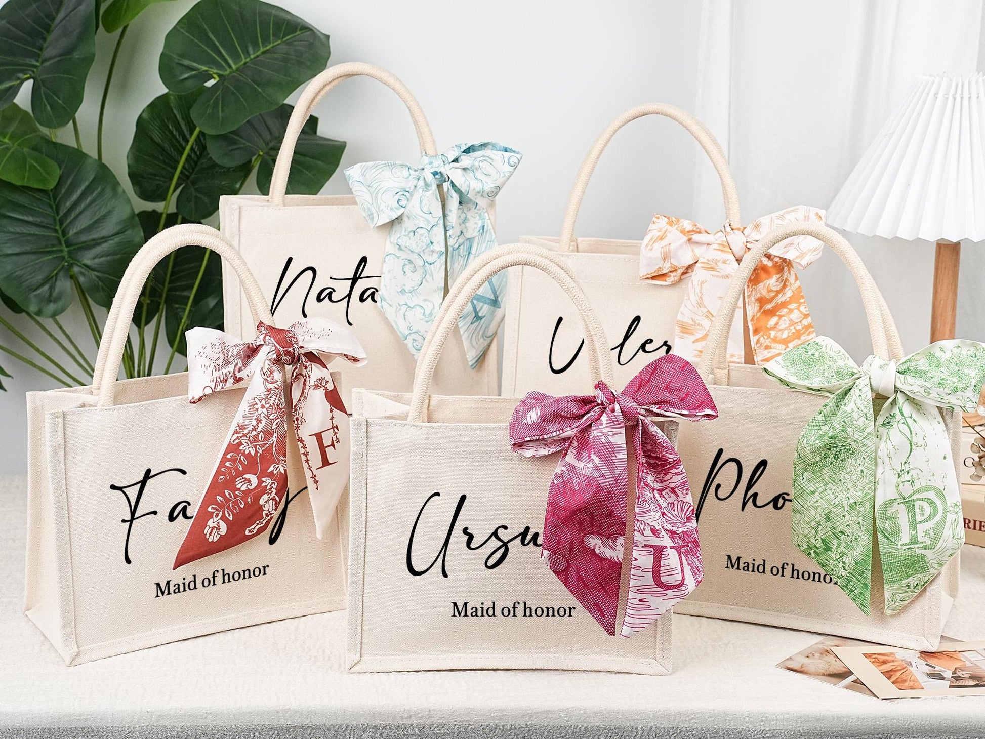 Personalized Bridesmaid Handbags, Bridesmaid Gift Canvas Bags, Bachelorette Party Bags, Bridesmaid Gifts, Bridal Party Gifts, Beach Handbags