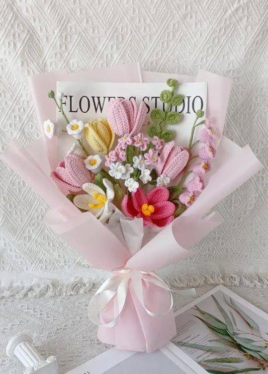 Everlasting Birthday Gift: Handmade Crochet Flower Bouquet
