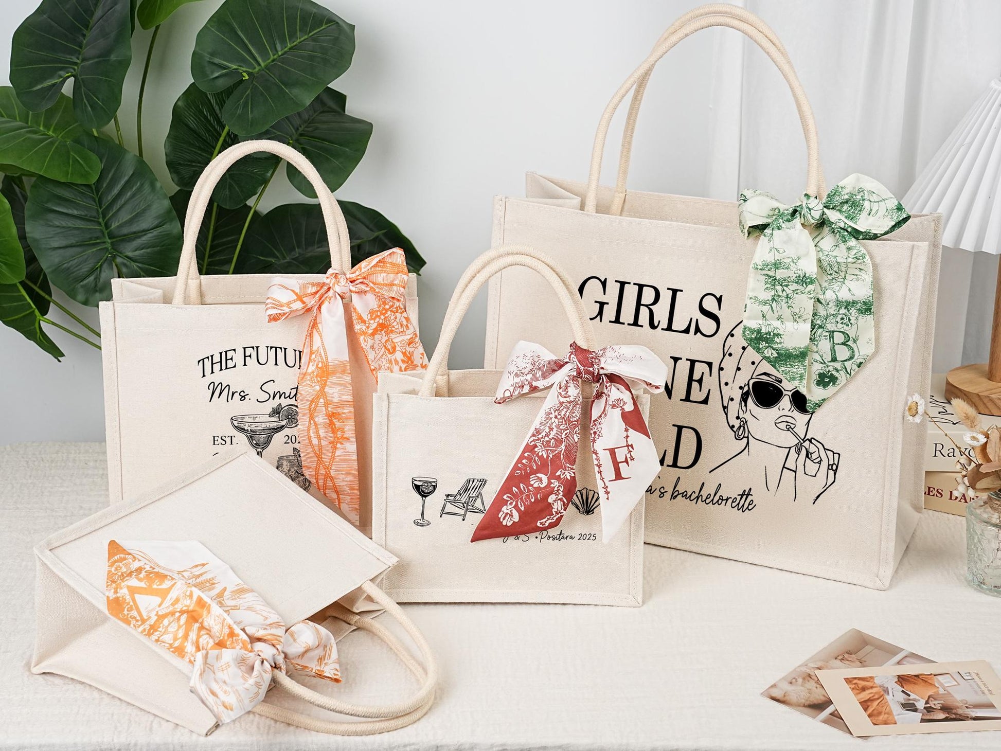 Personalized Bridesmaid Gift, Custom Tote Bag for Bachelorette Party, Bridal Party Gift, Wedding Weekend Bag, Club Bach Favors, Canvas Bag