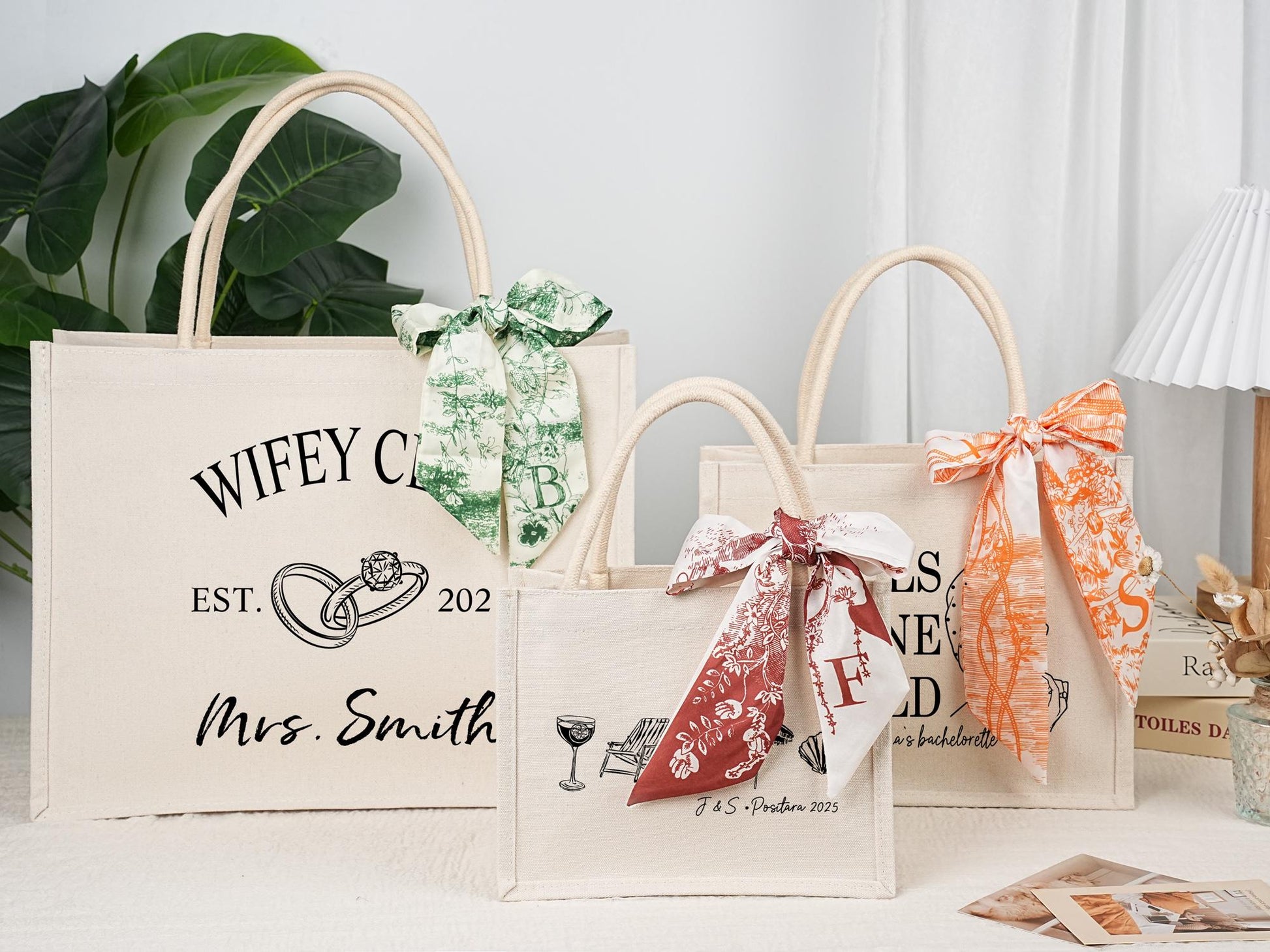 Personalized Bridesmaid Gift, Custom Tote Bag for Bachelorette Party, Bridal Party Gift, Wedding Weekend Bag, Club Bach Favors, Canvas Bag