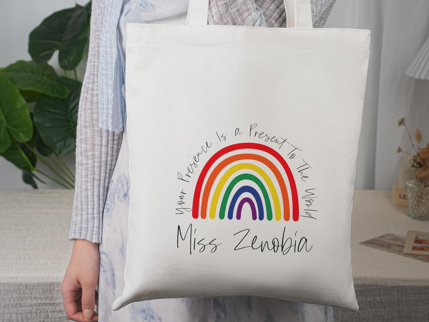 Personalized School Bag for Her/Children, Teacher Name Tote Bag, Teacher Bag, Back to School Gift, Teacher Gift, Tote Bag, Appreciation Gift
