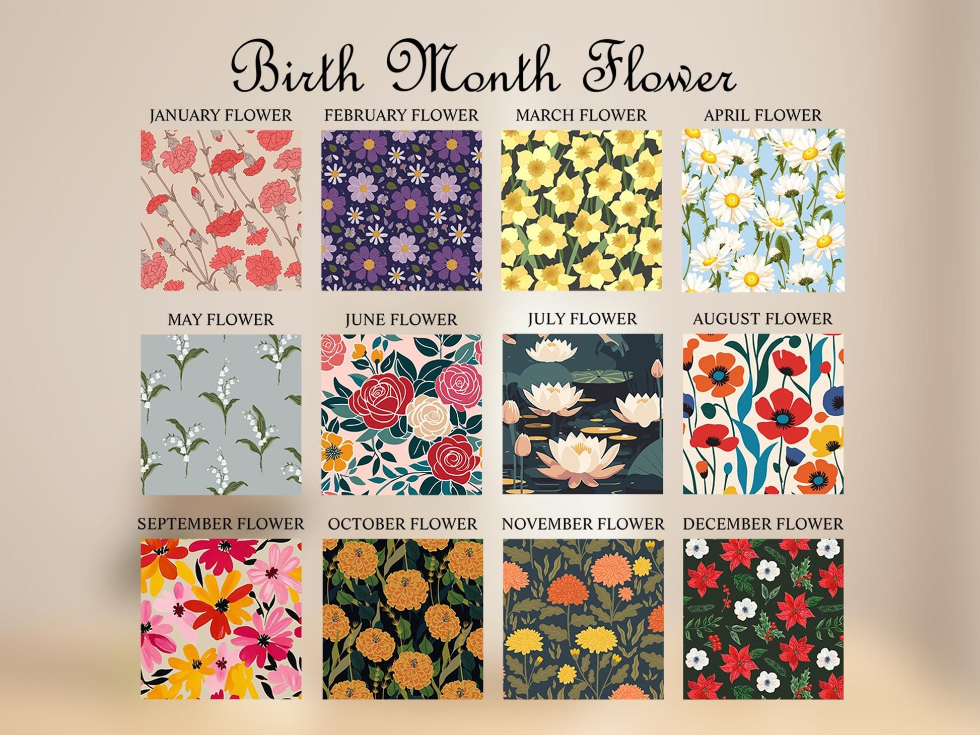 Cotton Canvas Tote Bag, Personalized Birth Flower Name, September Flower, Teacher Tote, Book Club Bag, Reader And Planner Carryall