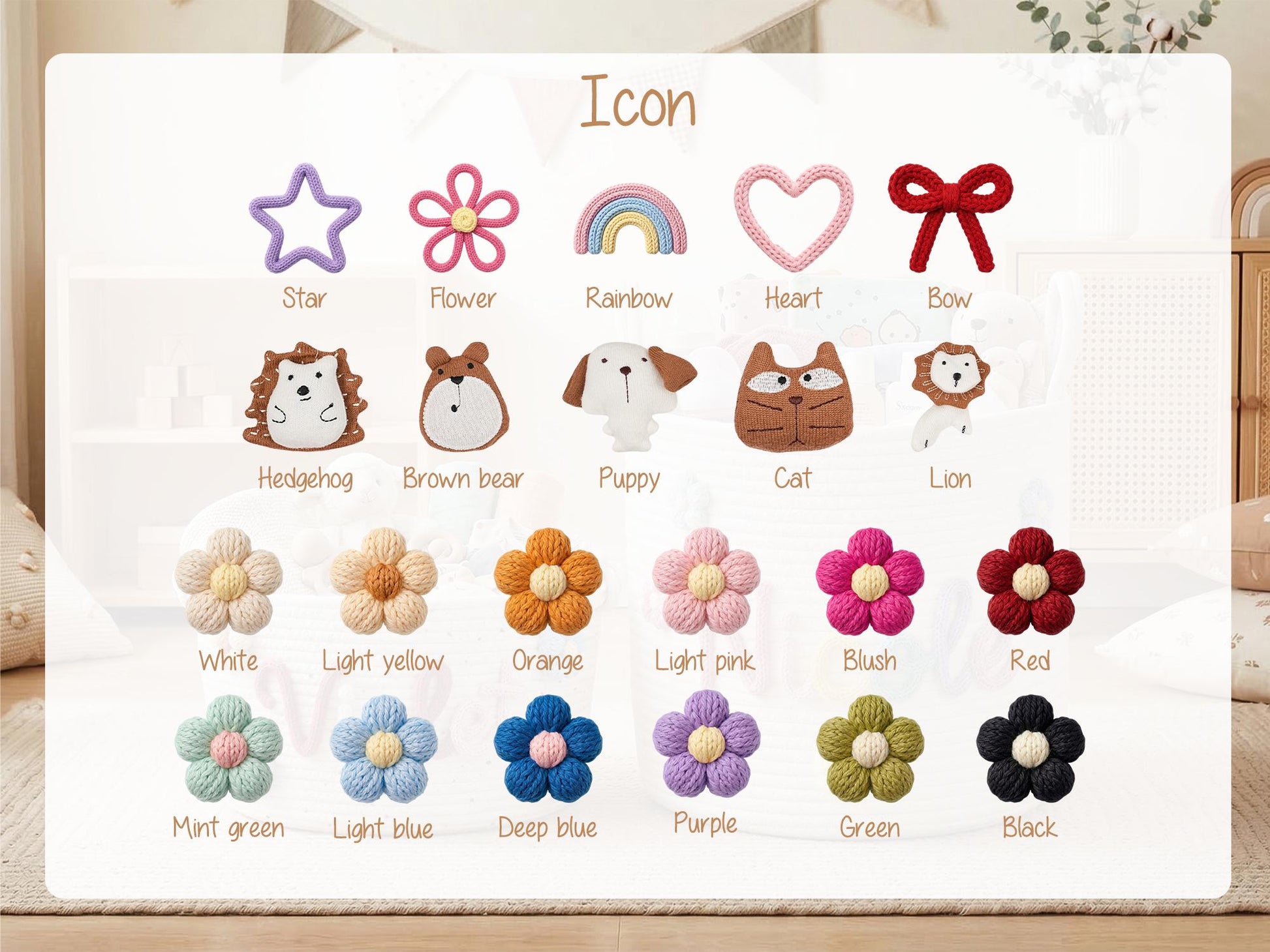 Personalized Basket for Kids, Custom Name Toy Basket, Handmade Cotton Nursery Storage Bin, Baby Shower Gift, Room Decor