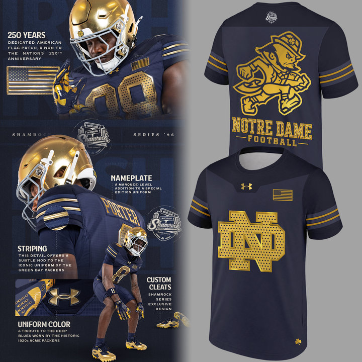 Navy Notre Dame 2026 Shamrock Series Jersey