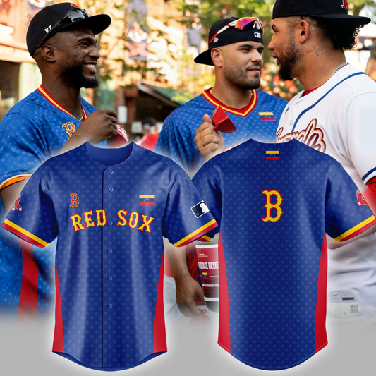 Boston Red Sox Venezuelan pride Jersey - Donation to support disaster relief efforts for those affected by the earthquakes in Venezuela