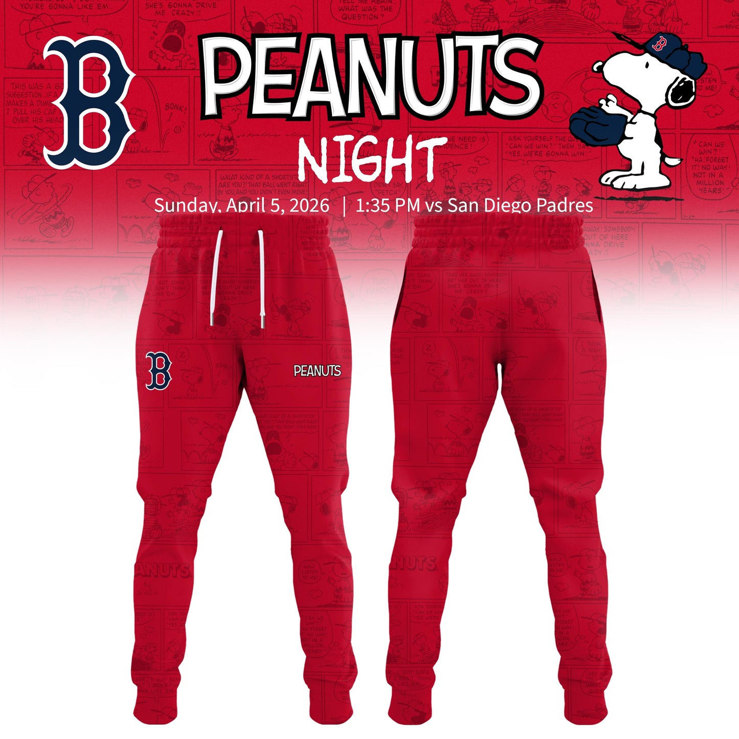Boston Red Sox x Peanuts Night 2026 Limited Edition Jersey