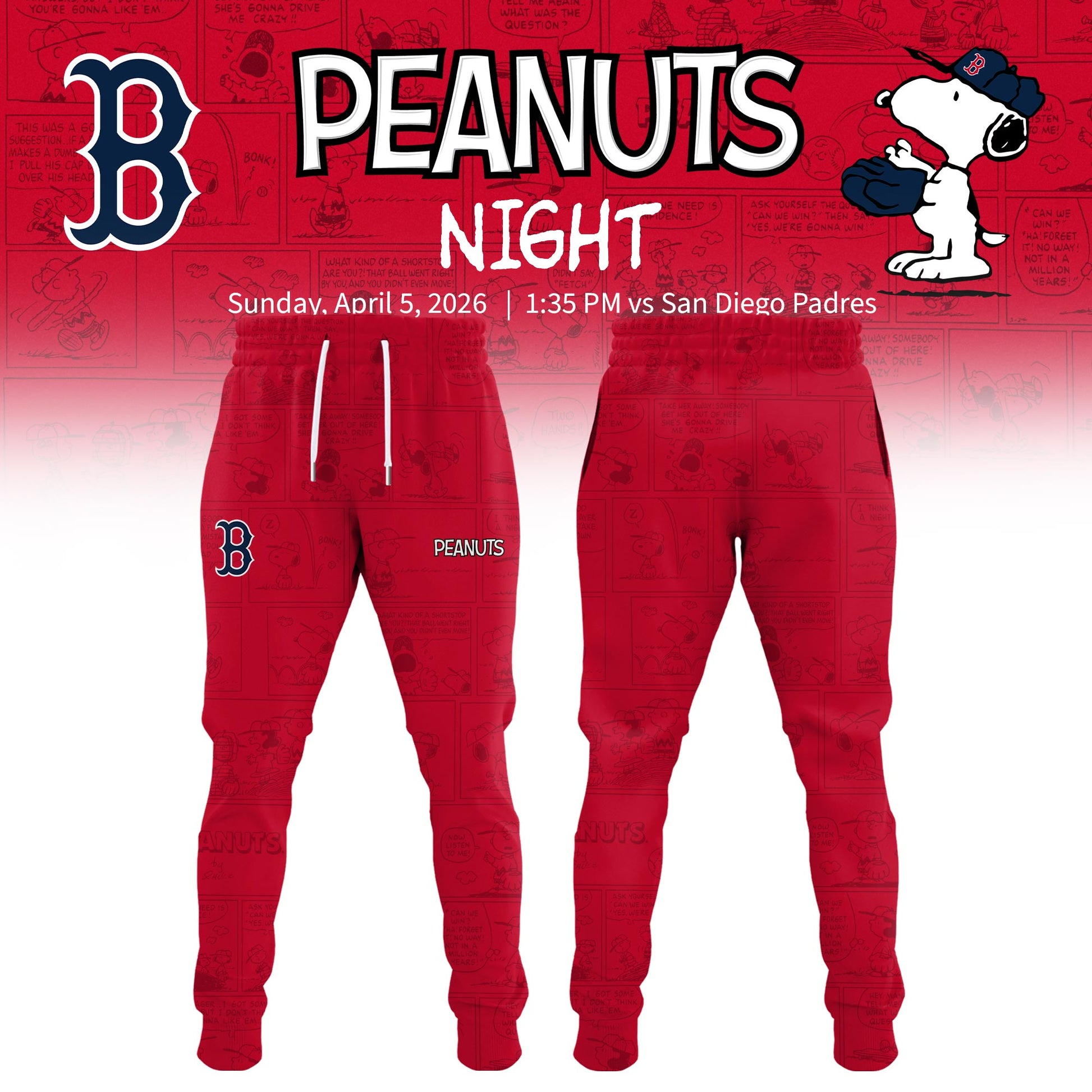 Boston Red Sox x Peanuts Night 2026 Limited Edition Jersey