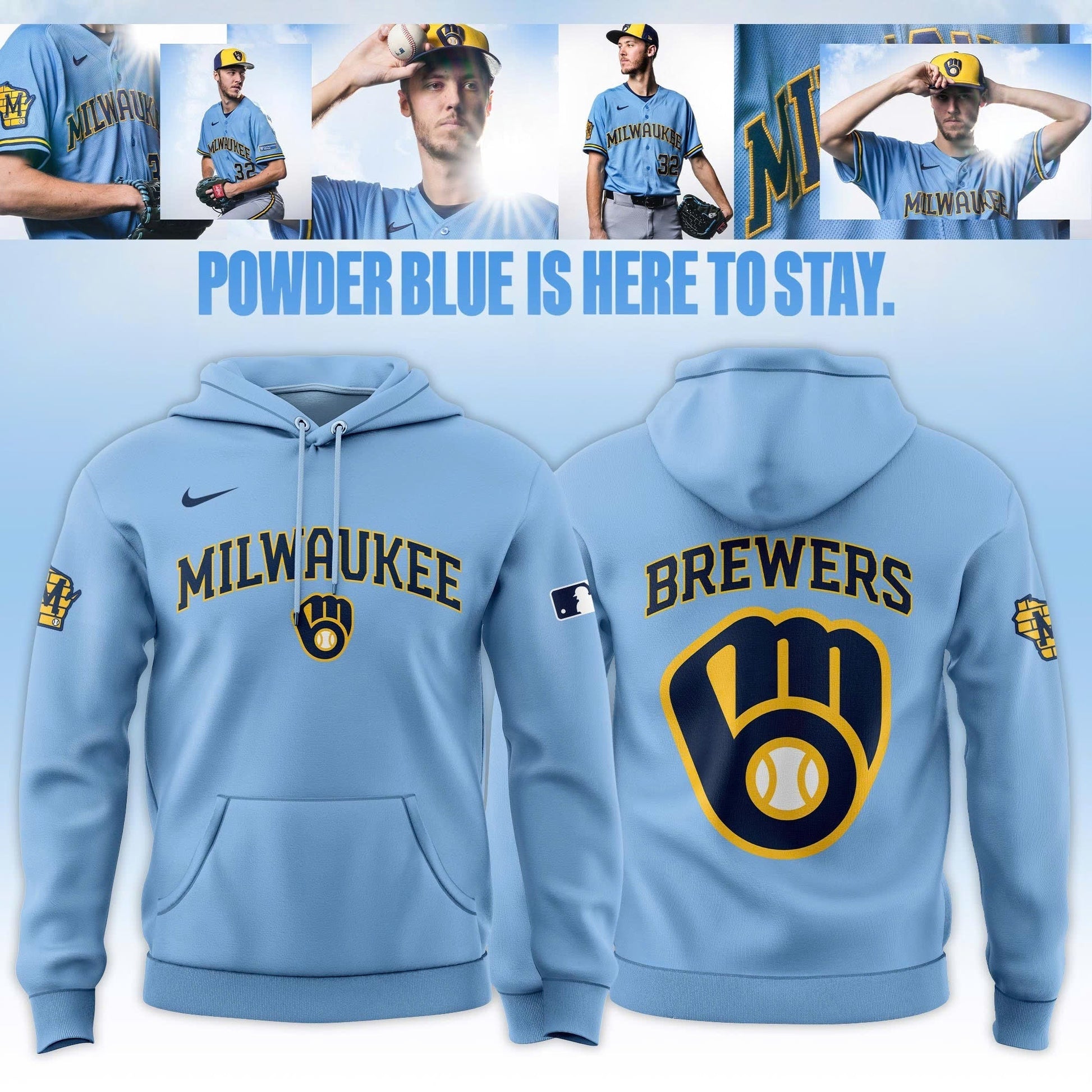 Milwaukee Brewers 2026 Powder Blue Hoodie