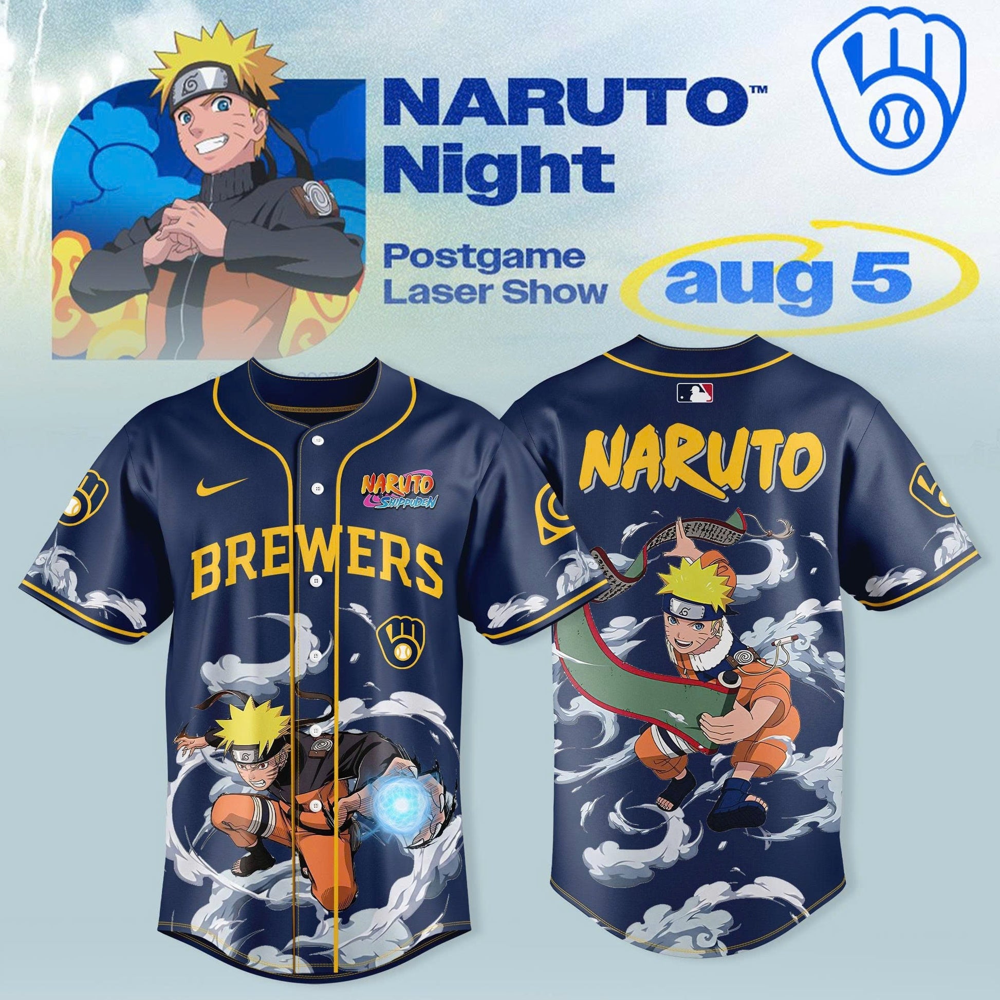 Milwaukee Brewers x Naruto Night 2026 Jersey Collection