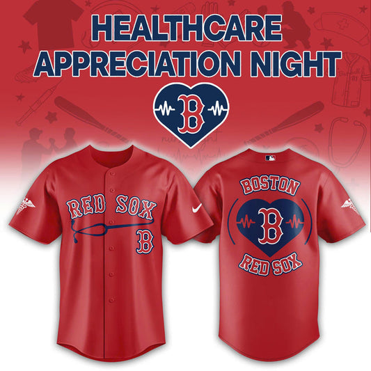 2026 Boston Red Sox Healthcare Appreciation Night Limited Edition Jersey Jogger And Cap Red Outfit
