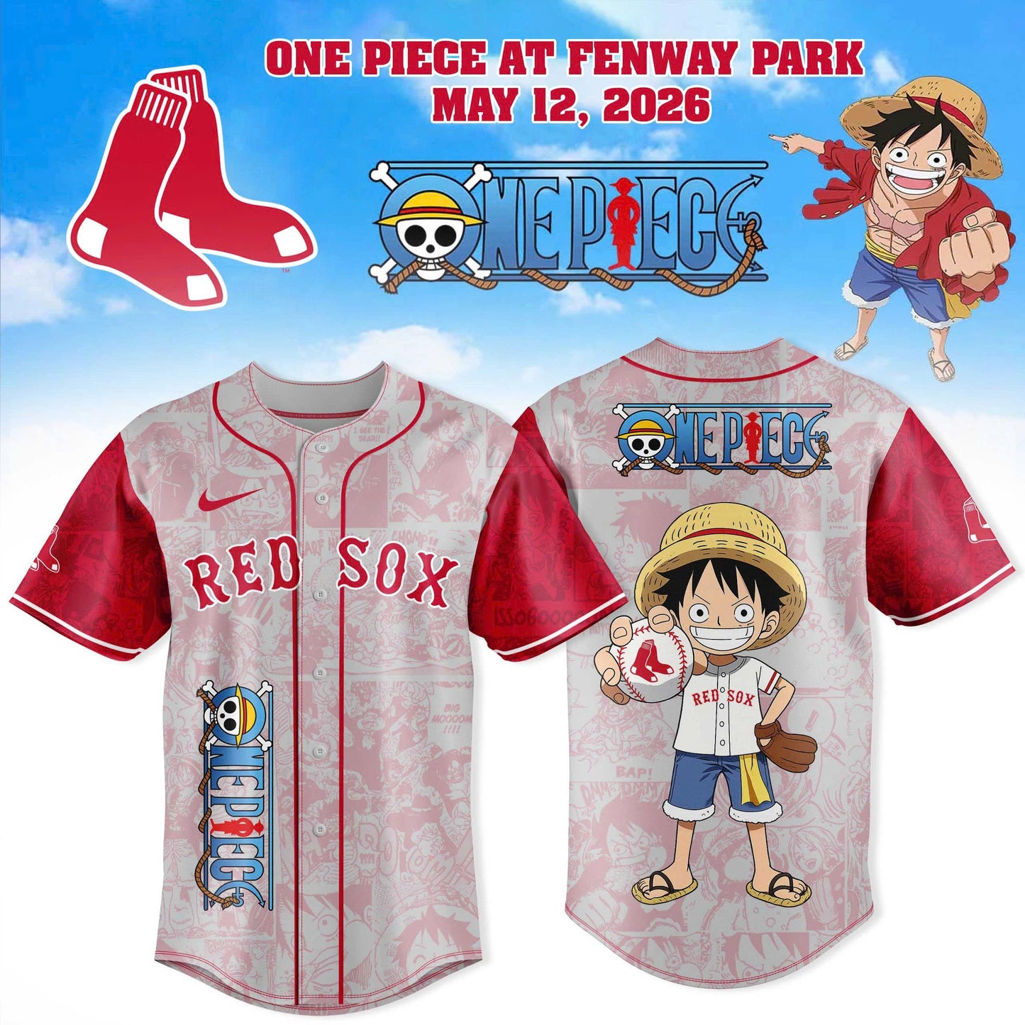 Boston Red Sox - One Piece At Fenway Park 2026 Jersey